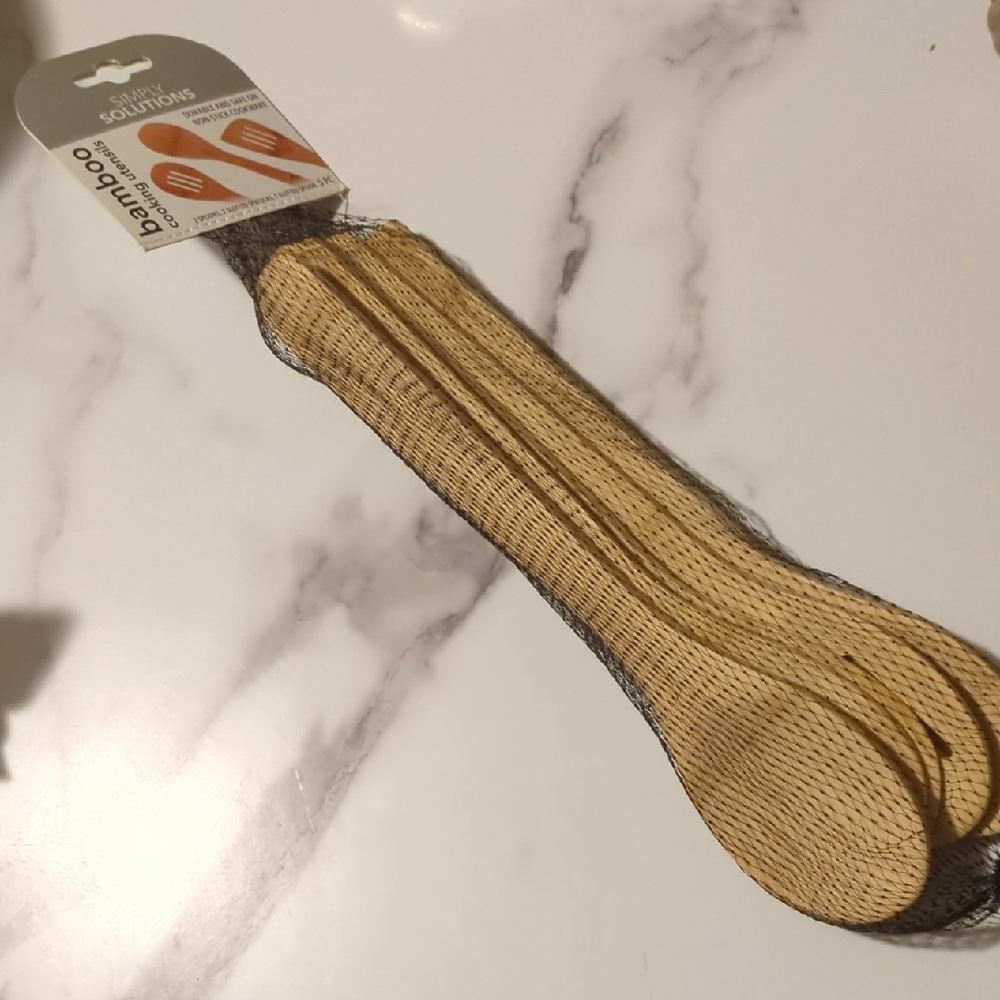 Bamboo Cooking Utensil Set - Natural